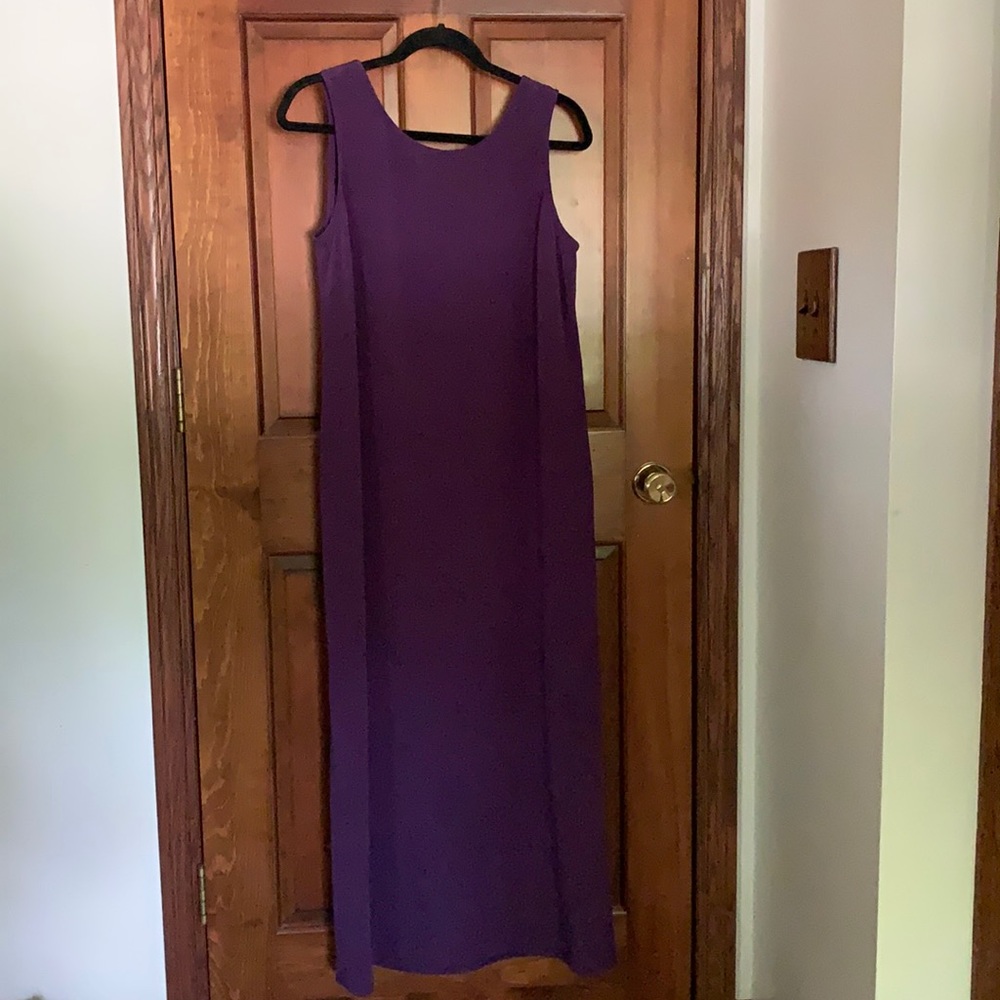 2piece long silk dress